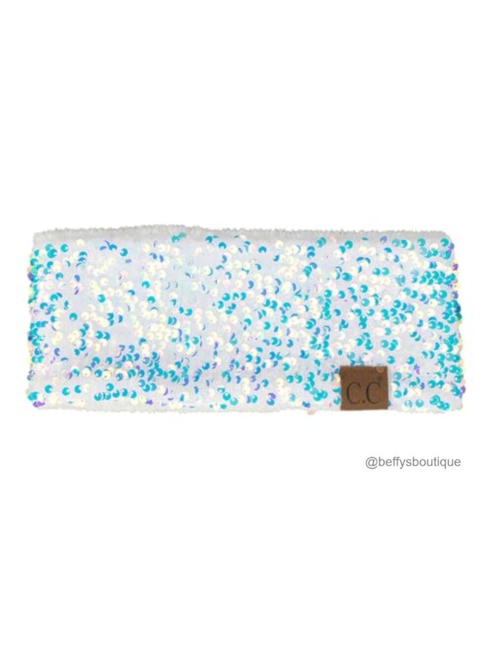 Sequin Headwrap Stretchable Soft Warm Knit Winter Headband Ear Warmer